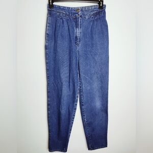 VTG 80s Jordache Women's Tapered High Waist Pleated Jeans, Sz 33L (30 Waist)